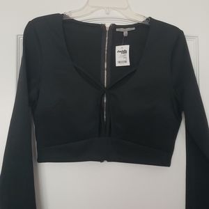 Black Charlotte Russe Crop Top